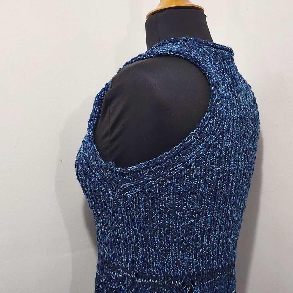 Anthropologie Pilcro Stitched Sleeveless Knit Sweater Tank Navy Blue NWT Size M - Picture 12 of 16